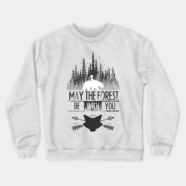 May The Forest Crewneck Sweatshirt by OneRedFox